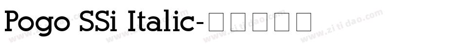 Pogo SSi Italic字体转换